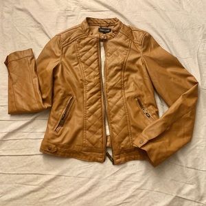 camel leather jacket